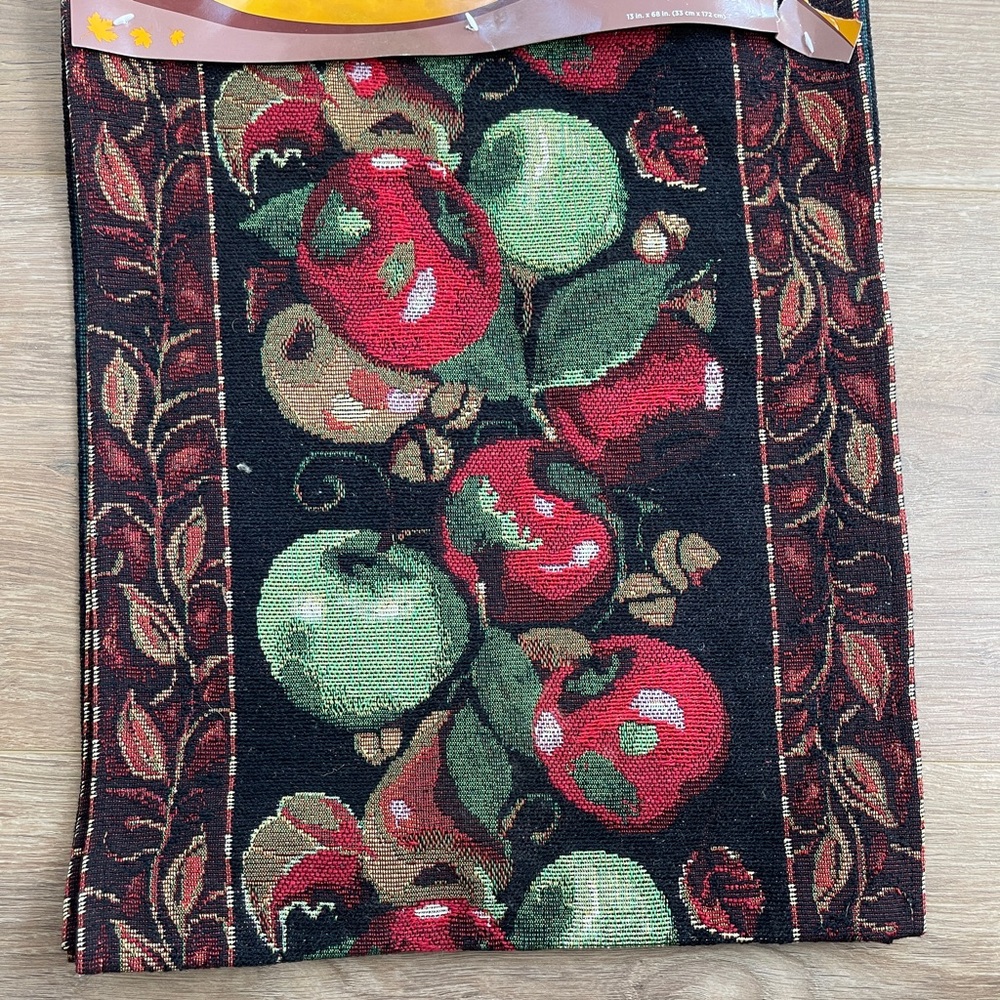 Fruit Pattern Tapestry Table Runner 13x68in